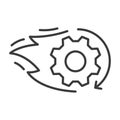 Quick technical repair icon in line design. Quick, technical, repair, fix, maintenance, service, tools on white Royalty Free Stock Photo