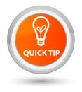 Quick tip (bulb icon) prime orange round button