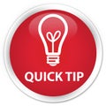 Quick tip (bulb icon) premium red round button