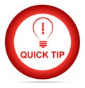 Quick tip red button help and suggestion concept Royalty Free Stock Photo