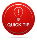 Quick tip red button help and suggestion concept Royalty Free Stock Photo