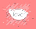 Quick Tips badge with speech bubble love word. Liquid fluid vector background. Concept vector illustration. Royalty Free Stock Photo