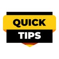 Quick tips banner featuring helpful advice and guidance Royalty Free Stock Photo