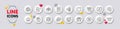 Quick tips, Biotin vitamin and Qr code line icons. For web app, printing. White buttons 3d icons. Vector