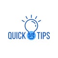 Quick tips with blue thin line bulb