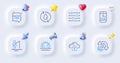 Quick tips, Cloud protection and Change money line icons. For web app, printing. Vector