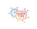 Quick tips line icon. Helpful tricks sign. Vector Royalty Free Stock Photo