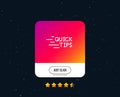 Quick tips line icon. Helpful tricks sign. Vector