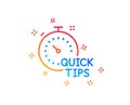 Quick tips line icon. Helpful tricks sign. Vector Royalty Free Stock Photo