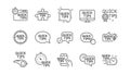 Quick tips line icons. Helpful tricks, Solution and Quickstart guide. Linear icon set. Vector