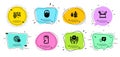 Quick tips, Smartphone clean and Computer mouse icons set. Gluten free, Approve and Creativity concept signs. Vector