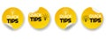 Quick tips sticker set Royalty Free Stock Photo