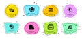 Quick tips, Time management and Brainstorming icons set. Web lectures, Finance calculator and Safe time signs. Vector Royalty Free Stock Photo