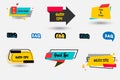Quick tips, tip, trick, FAQ, Q&A sticker design element with bubble message, bulb icon Royalty Free Stock Photo