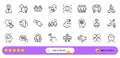 Quick tips, Vacancy and Rotation gesture line icons for web app. Pictogram icon. Line icons. Vector
