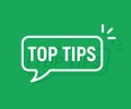 Quick top tip hint vector icon bulb. Fact tip idea line icon logo guide.