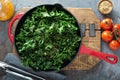 Sauteed kale with chili flakes