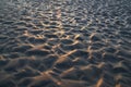 Quicksand at sunset near Le Mont Sent Michael, France Royalty Free Stock Photo