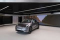 Quicksilver TESLA Model Y car performance in Gigafactory Berlin-Brandenburg manufacturing, American automotive industry, first