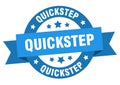 quickstep round ribbon isolated label. quickstep sign. Royalty Free Stock Photo
