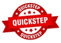 quickstep round ribbon isolated label. quickstep sign. Royalty Free Stock Photo