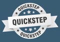 quickstep round ribbon isolated label. quickstep sign. Royalty Free Stock Photo