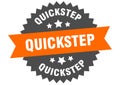 quickstep sign. quickstep circular band label. quickstep sticker Royalty Free Stock Photo