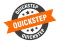 quickstep sign. quickstep round ribbon sticker. quickstep Royalty Free Stock Photo