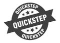 quickstep sign. quickstep round ribbon sticker. quickstep Royalty Free Stock Photo