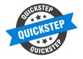 quickstep sign. quickstep round ribbon sticker. quickstep Royalty Free Stock Photo