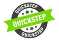 quickstep sign. quickstep round ribbon sticker. quickstep Royalty Free Stock Photo