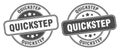 Quickstep stamp. quickstep label. round grunge sign Royalty Free Stock Photo