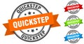 quickstep stamp. round band sign set. label Royalty Free Stock Photo