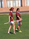 USA, AZ: Rare Sport - Quidditch > Two witches? Royalty Free Stock Photo