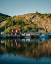 Quidi Vidi Harbour at golden hour, St. Johns, Newfoundland and Labrador, Canada Royalty Free Stock Photo