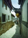 The quiet alleys of the ancient city of Lijiang in the afternoon, Yunnan, China.