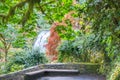 Quiet bench at Multnomah waterfall