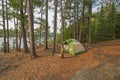 Quiet Campsite on a North Woods Lake Royalty Free Stock Photo