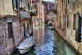 Quiet canal in Venice, Italy Royalty Free Stock Photo