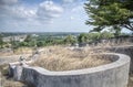 Quiet Chinese cemetery by the hill slope. Royalty Free Stock Photo