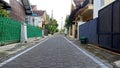 quiet, clean and tidy street in a residential area