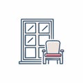 Quiet Corner Armchair by the Window Icon Royalty Free Stock Photo