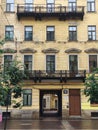 quiet courtyard of St. Petersburg