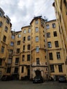 quiet courtyard of St. Petersburg