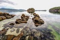 A quiet cove at sunrise in the Gulf Islands off the shores of Vancouver Island Royalty Free Stock Photo