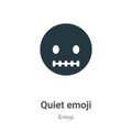 Quiet Emoji Vector Icon On White Background. Flat Vector Quiet Emoji Icon Symbol Sign From Modern Emoji Collection For Mobile