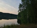 Quiet evening by the lake