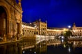 Quiet evening at Plaza de EspaÃÂ±a in Sevilla, Spain Royalty Free Stock Photo