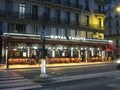 A quiet evening at the Royal Trinite restaurant in Paris