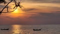 Quiet evening sun at the sea